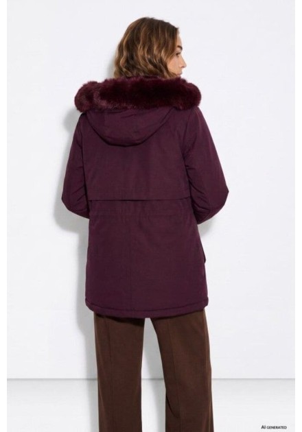 Chaqueta Tiffosi Siren granate capucha