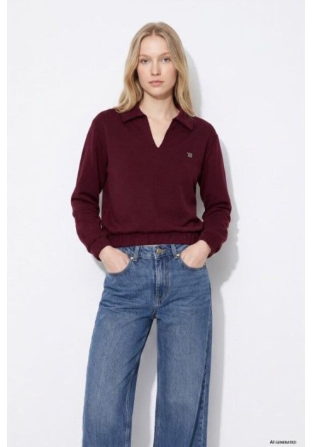Sudadera Tiffosi Valentina granate Sudadera Tiffosi Valentina granate