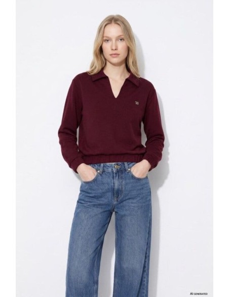 Sudadera Tiffosi Valentina granate