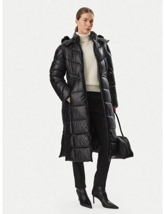 Abrigo Morgan Gclic negro con capucha