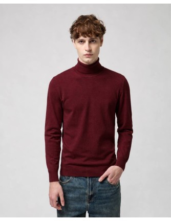 Jersey de cuello vuelto Gianni Lupo granate para hombre