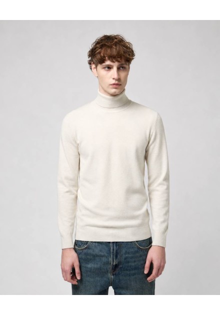 Jersey de cuello vuelto Gianni Lupo blanco roto para hombre Jersey de cuello vuelto Gianni Lupo blanco roto para hombre