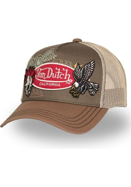 Gorra Von Dutch Patches/12 verde visera marron Gorra Von Dutch Patches/12 verde visera marron