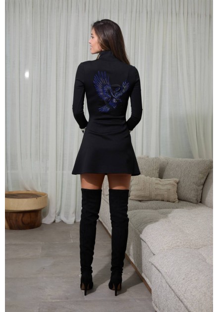 Vestido Falcon Camaleónica by Capriche negro con bordado de águila - imagen 4 Vestido Falcon Camaleónica by Capriche negro con bordado de águila - imagen 4