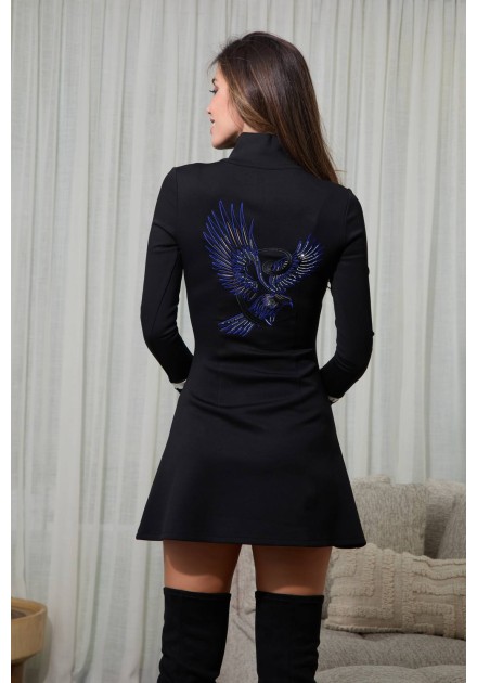 Vestido Falcon Camaleónica by Capriche negro con bordado de águila - imagen 3 Vestido Falcon Camaleónica by Capriche negro con bordado de águila - imagen 3