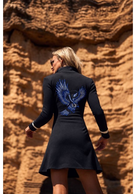 Vestido Falcon Camaleónica by Capriche negro con bordado de águila - imagen 8 Vestido Falcon Camaleónica by Capriche negro con bordado de águila - imagen 8