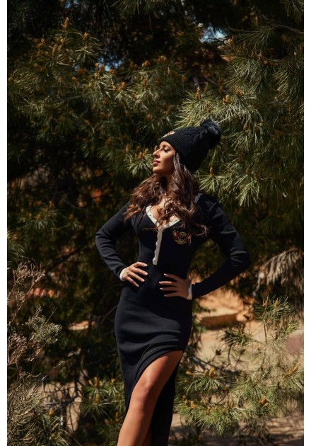 Vestido largo Valeen Camaleónica by Capriche negro con abertura - imagen 4 Vestido largo Valeen Camaleónica by Capriche negro con abertura - imagen 4