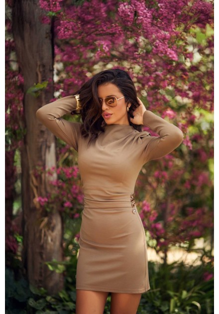 Vestido ajustado Lynford Camaleónica by Capriche camel cuello alto - imagen 6 Vestido ajustado Lynford Camaleónica by Capriche camel cuello alto - imagen 6
