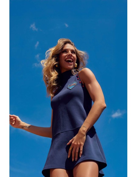Vestido sin mangas Mounten Camaleónica by Capriche azul marino - imagen 6