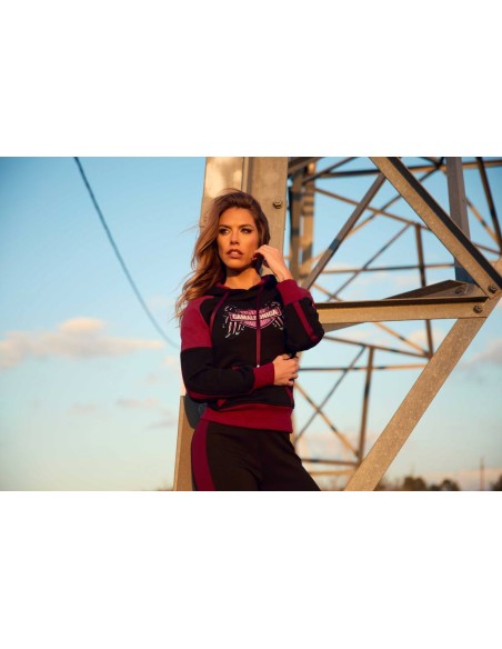 Sudadera con capucha Denali Camaleónica by Capriche negra y burdeos - imagen 6