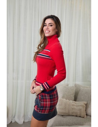Jersey cuello alto Hawklyn Camaleónica by Capriche rojo - vista frontal 2