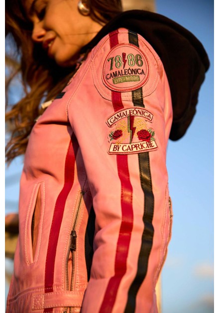 Chaqueta rosa Runak Camaleónica by Capriche efecto piel con capucha - imagen 9 Chaqueta rosa Runak Camaleónica by Capriche efecto piel con capucha - imagen 9