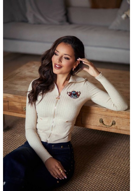 Chaqueta de punto Snowlyn Camaleónica by Capriche beige con cremallera - imagen 4 Chaqueta de punto Snowlyn Camaleónica by Capriche beige con cremallera - imagen 4