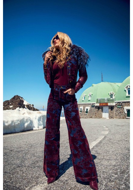 Pantalón ancho Canyon Camaleónica by Capriche estampado burdeos y azul - imagen 9 Pantalón ancho Canyon Camaleónica by Capriche estampado burdeos y azul - imagen 9