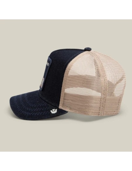 Gorra Goorin Denim Guard Dark Denim rejilla beige