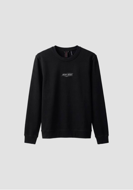 Sudadera Antony Morato negra de cuello redondo, vista de producto