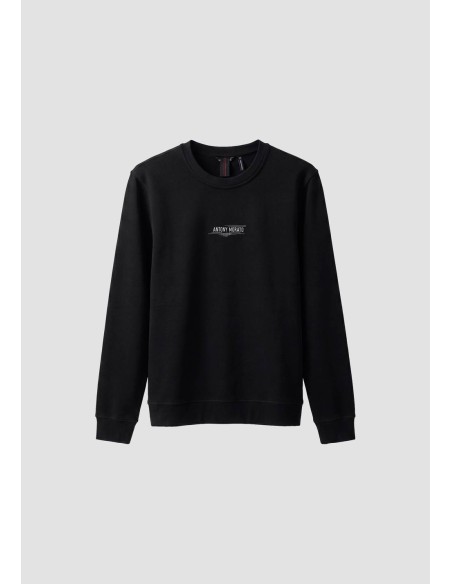 Sudadera Antony Morato negra de cuello redondo, vista de producto