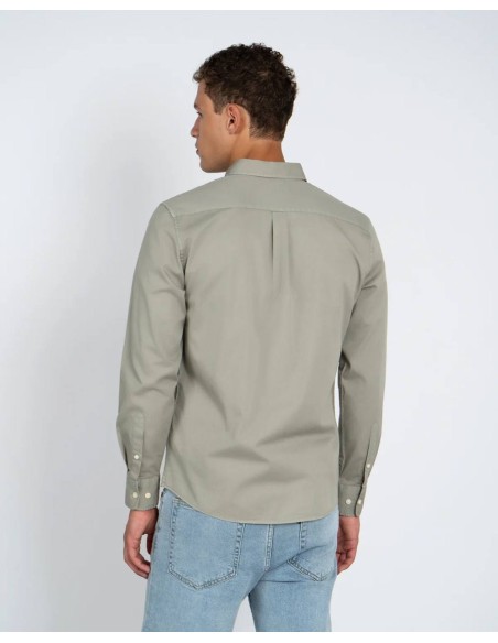 Camisa Harper and Neyer Garment Dye verde, vista trasera