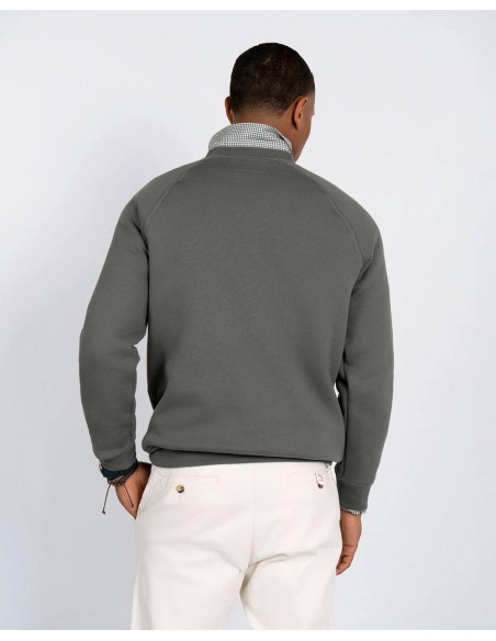 Sudadera raglan Victor verde de Harper and Neyer, vista trasera