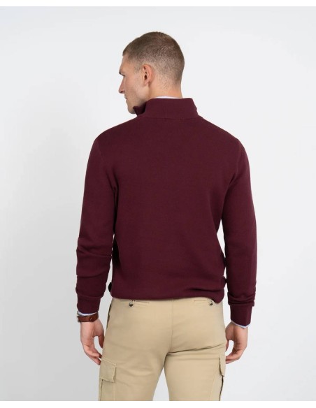 Jersey half zip granate de Harper and Neyer, vista trasera