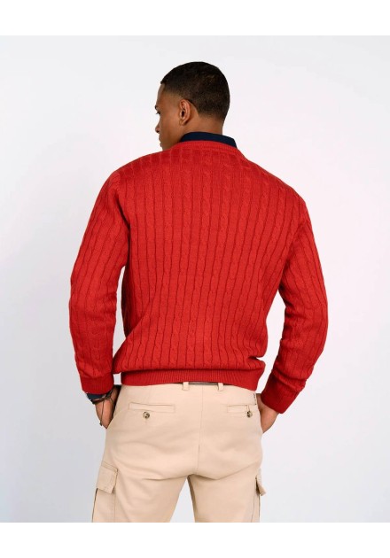 Jersey de ochos Blarney Castle rojo, vista trasera Jersey de ochos Blarney Castle rojo, vista trasera