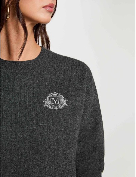 Jersey Morgan Mvolan gris de cuello redondo, vista de producto