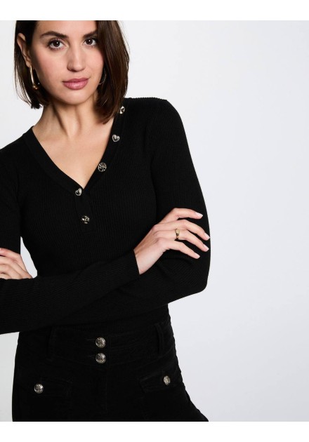Look completo con jersey Morgan Mbiz negro y pantalón negro