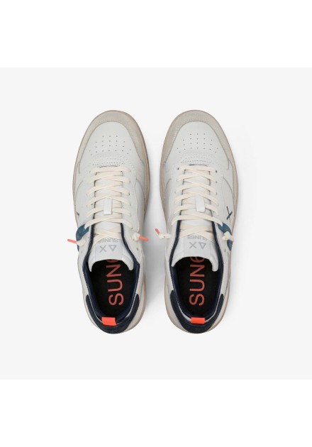 Sneakers Sun 68 Urban Basket blancas, vista superior con plantilla Sun 68 Sneakers Sun 68 Urban Basket blancas, vista superior con plantilla Sun 68