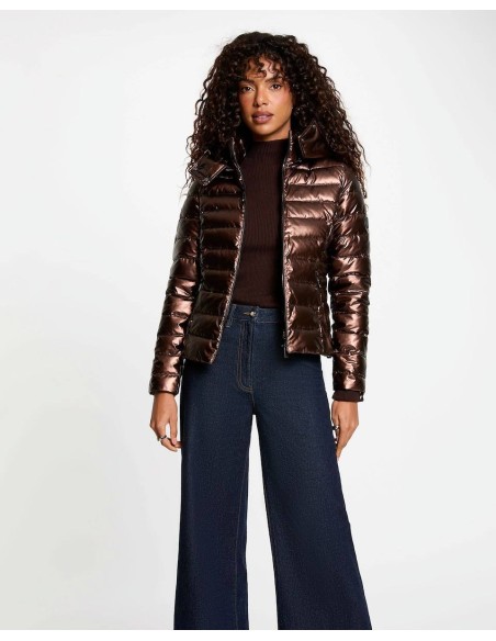 Chaqueta Morgan Gelola marron metalizada