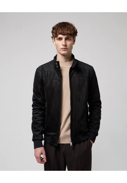 Chaqueta Gianni Lupo negra Nobuk Chaqueta Gianni Lupo negra Nobuk