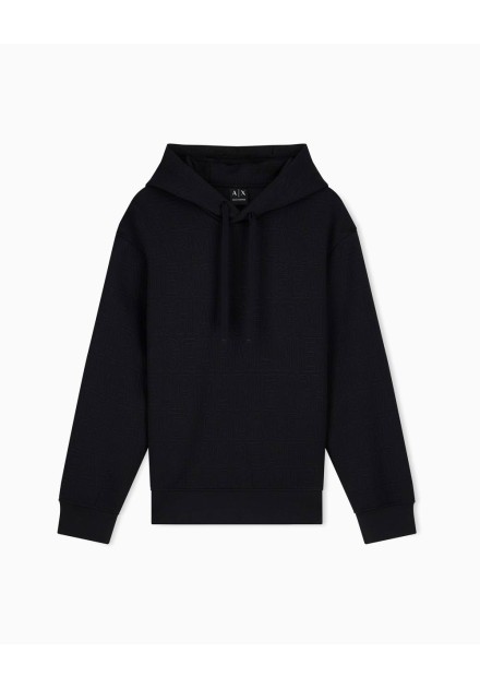 Sudadera Armani Exchange negra - frontal en plano