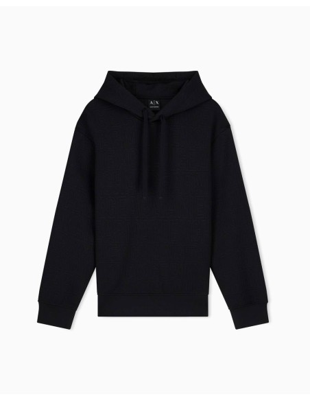 Sudadera Armani Exchange negra - frontal en plano