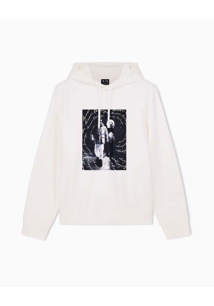 Sudadera Armani Exchange blanca - frontal en plano Sudadera Armani Exchange blanca - frontal en plano
