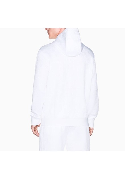 Sudadera Armani Exchange blanca - vista trasera en modelo