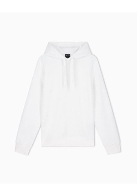 Sudadera Armani Exchange blanca - frontal en plano