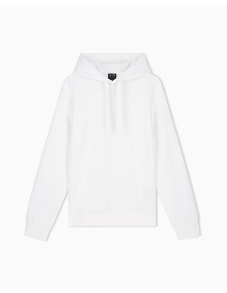 Sudadera Armani Exchange blanca - frontal en plano