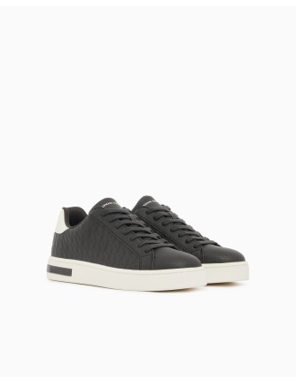 Sneakers Armani Exchange negras - vista tres cuartos del par