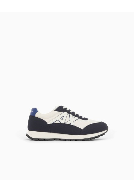 Sneakers Armani Exchange blanco y marino - vista lateral Sneakers Armani Exchange blanco y marino - vista lateral