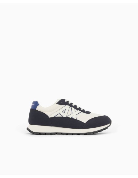Sneakers Armani Exchange blanco y marino - vista lateral