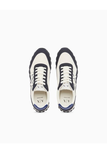 Sneakers Armani Exchange blanco y marino - vista superior Sneakers Armani Exchange blanco y marino - vista superior