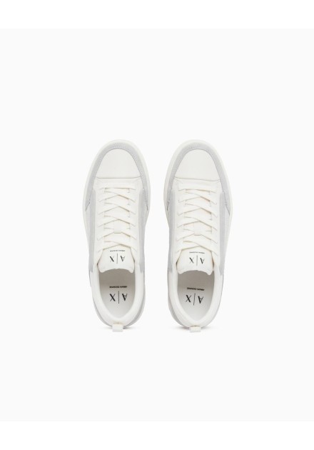 Sneakers Armani Exchange blancas y grises - vista superior Sneakers Armani Exchange blancas y grises - vista superior