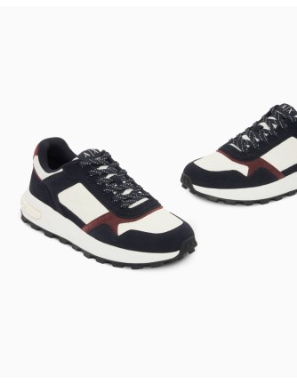 Sneakers Armani Exchange marino y blanco - vista frontal del par 2
