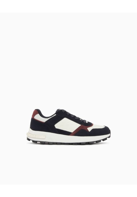 Sneakers Armani Exchange marino y blanco - vista lateral