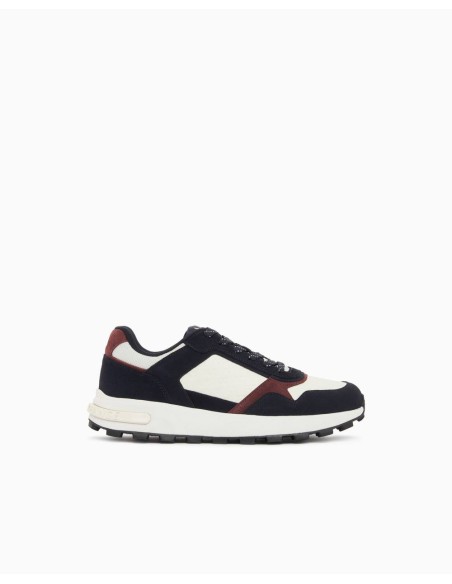 Sneakers Armani Exchange marino y blanco - vista lateral