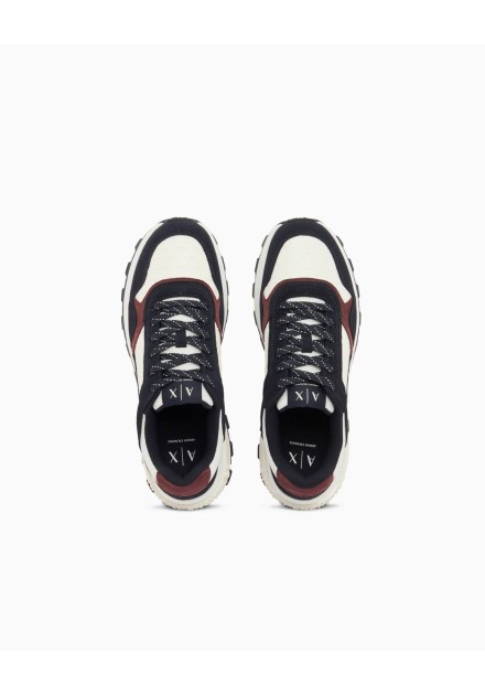 Sneakers Armani Exchange marino y blanco - vista superior