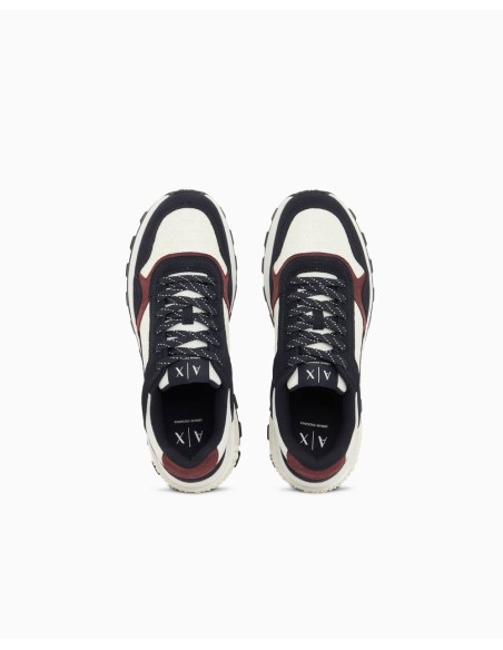 Sneakers Armani Exchange marino y blanco - vista superior