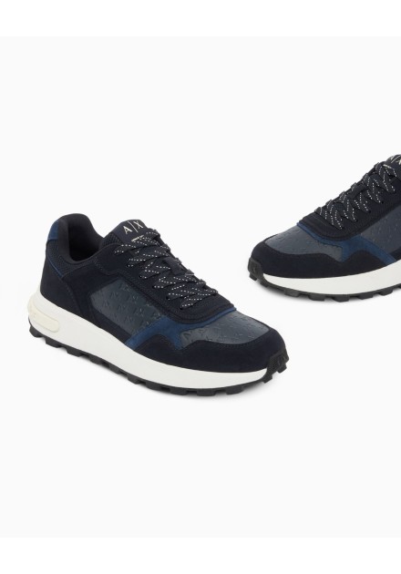 Sneakers Armani Exchange azules - detalle tres cuartos Sneakers Armani Exchange azules - detalle tres cuartos