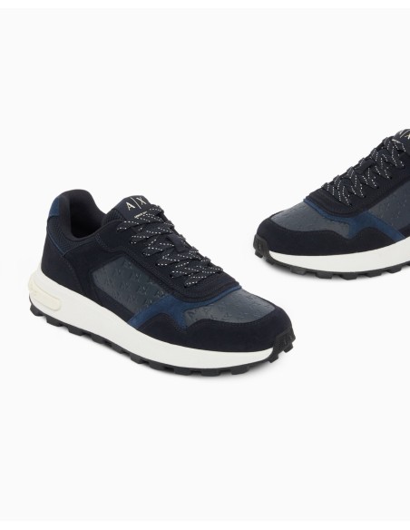 Sneakers Armani Exchange azules - detalle tres cuartos