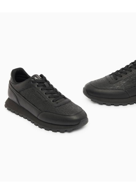 Sneakers Armani Exchange negras - vista tres cuartos del par Sneakers Armani Exchange negras - vista tres cuartos del par