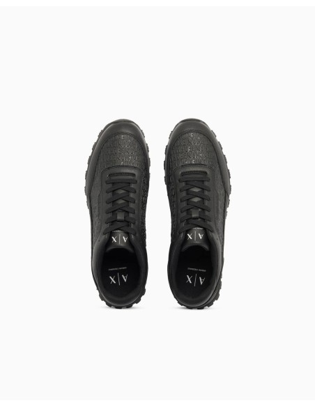 Sneakers Armani Exchange negras - vista superior